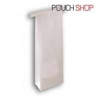 Medium White Tin Tie Bag with Window