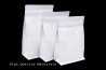 Matt White Flat Bottom Pouch with Normal Zipper and Valve